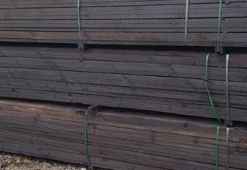 creosoted sawn fence rails